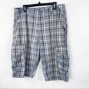 [CK] Men's Plaid Gray Shorts